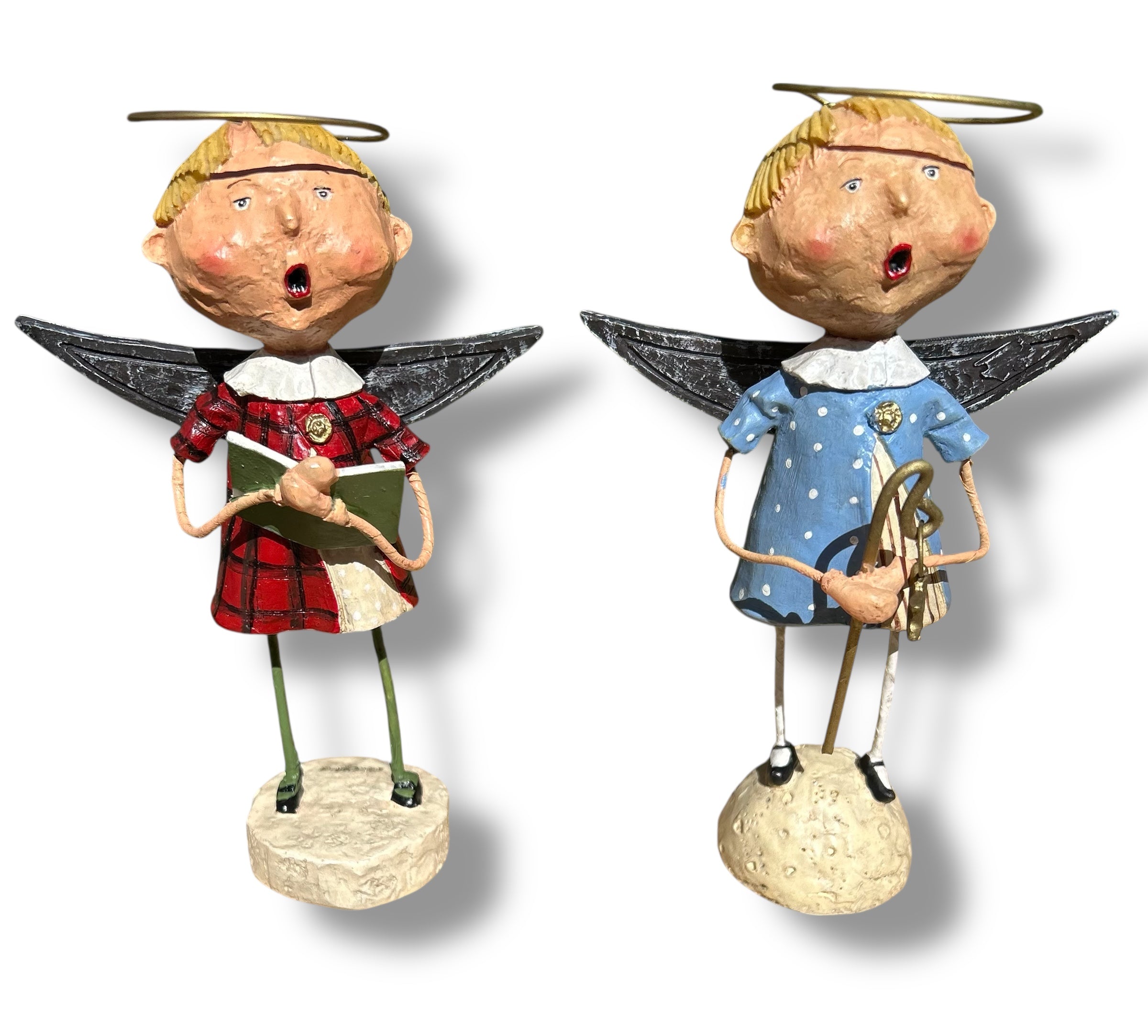 UNBOXED Choir Angels (Set of 2) Lori Mitchell Collectible Figurines RETIRED & RARE