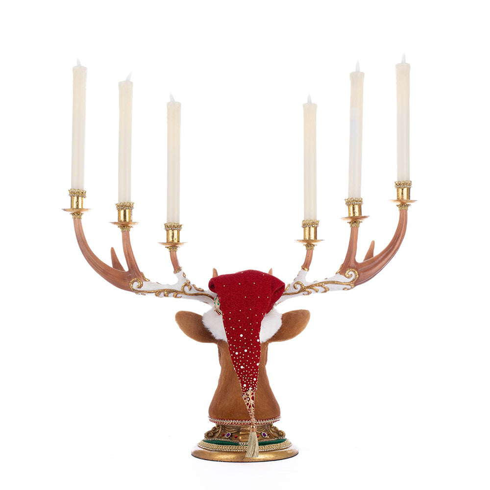 Christmas Ball Deer Head Candelabra by Katherine's Collection